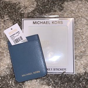 NWT Michael Kors leather Phone pocket sticker